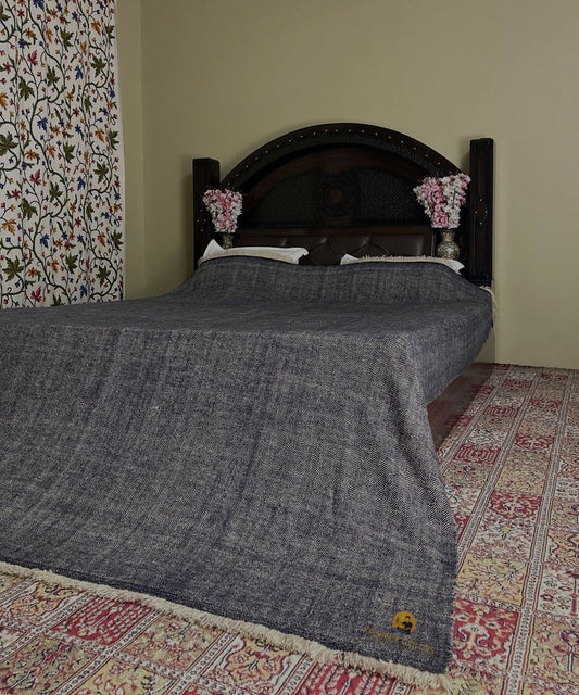 Peacock Blue Cashmere Bed Spread