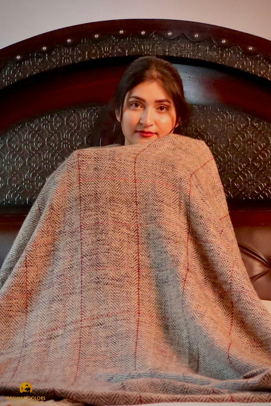 Shepherd Weave Cashmere Bedspread