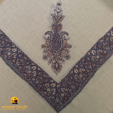 Sozni Hand Embroidered Cashmere Ghutra Square Scarf