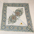 Kashmir Colors Pure Cashmere Pashmina | Arabian Style | Natural White | Embroidered Ghutra