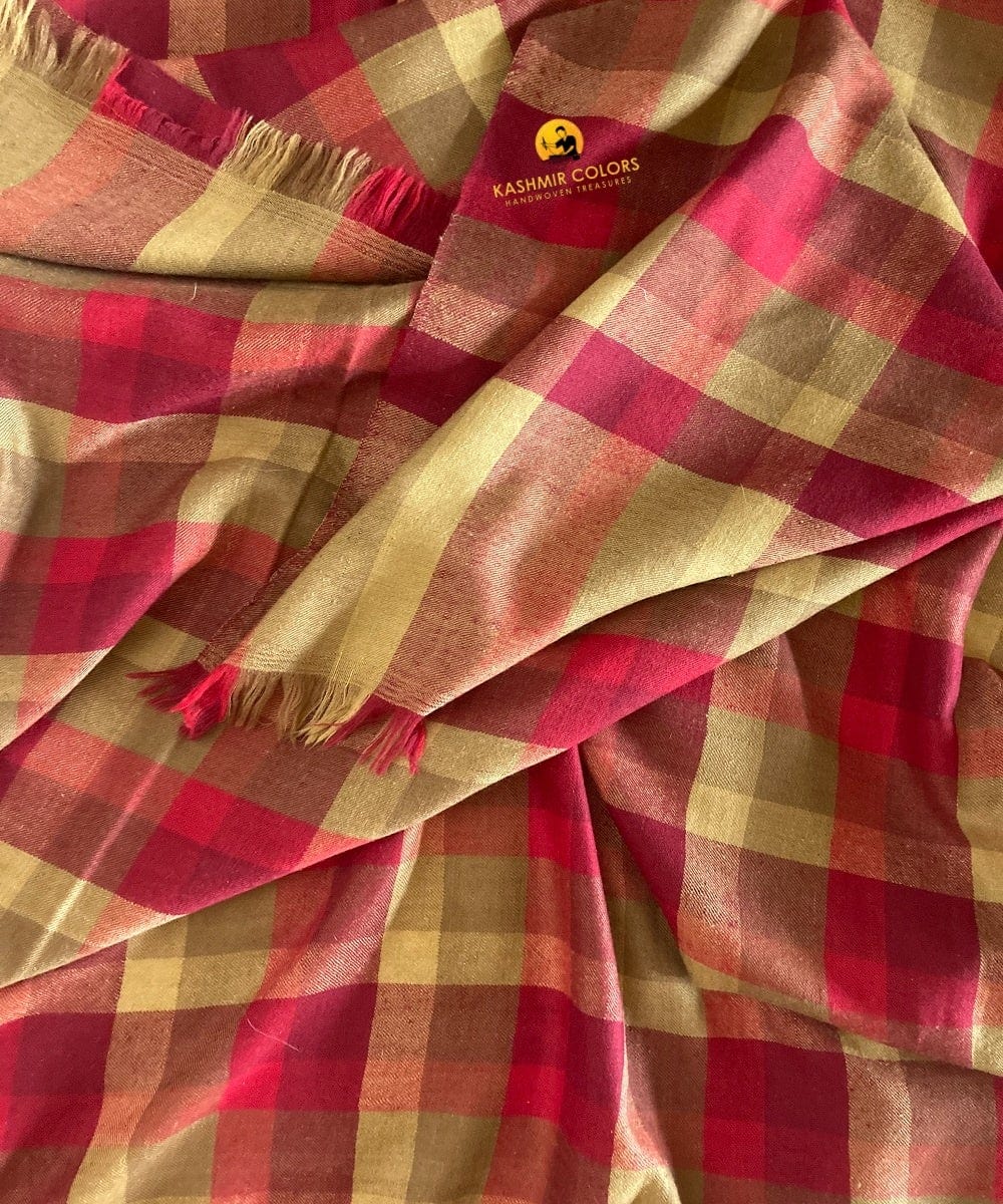 Kashmir Colors Pure Cashmere Pashmina | Buffalo Check | Throw