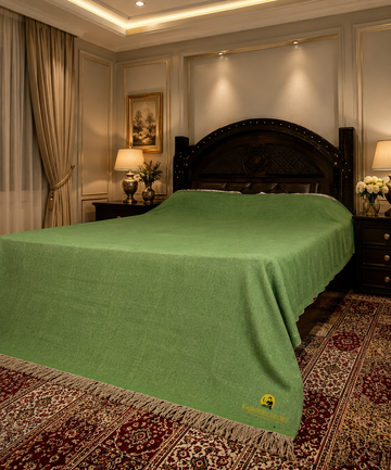 Pear Green  Cashmere Bed Spread