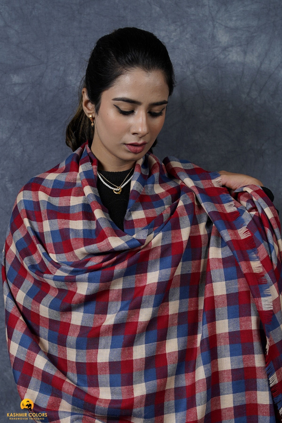 Scottish Check Stripe Handmade Stole