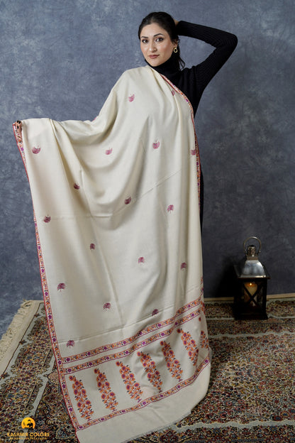 River Side Booti Hand Embroidered Shawl