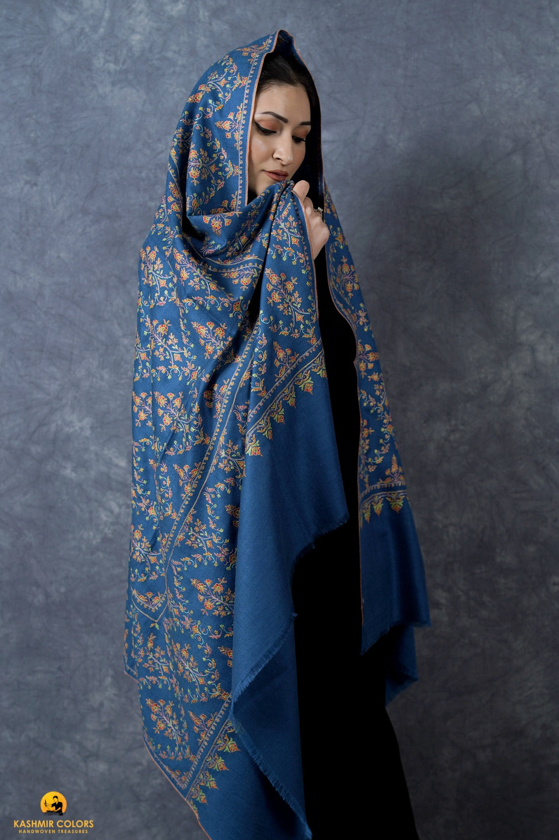 Wed Design Jammawar Hand Embroidered Shawl