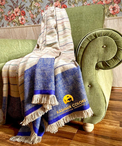 Cashmere Pashmina Blanket Mini Stripes