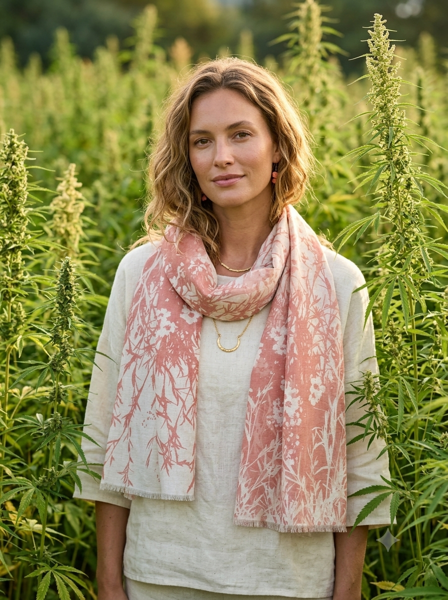 NATURAL HEMP SCARVES