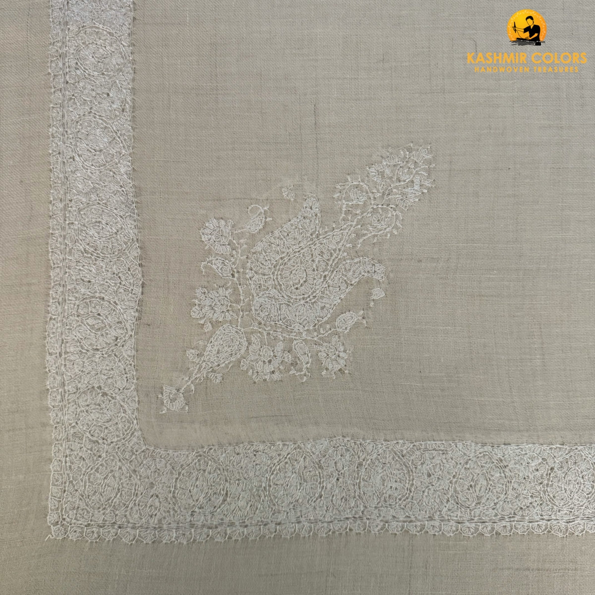 Hand Embroidered Ghutra Square Scarf