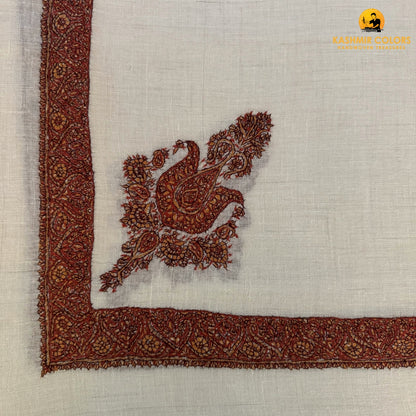Hand Embroidered Square Scarf