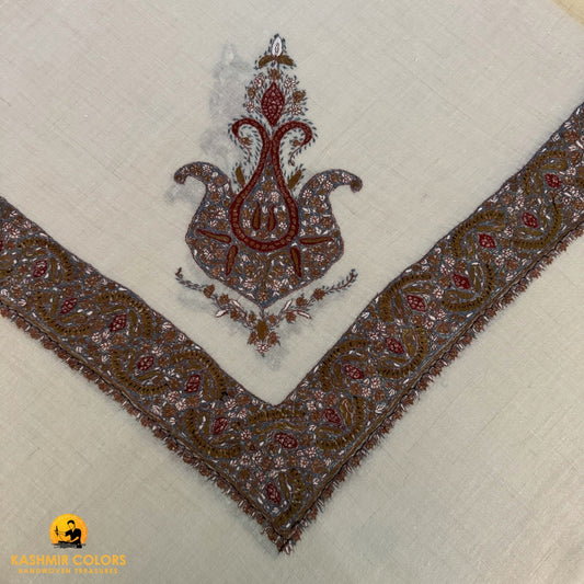 Hand Embroidered Ghutra Square Scarf