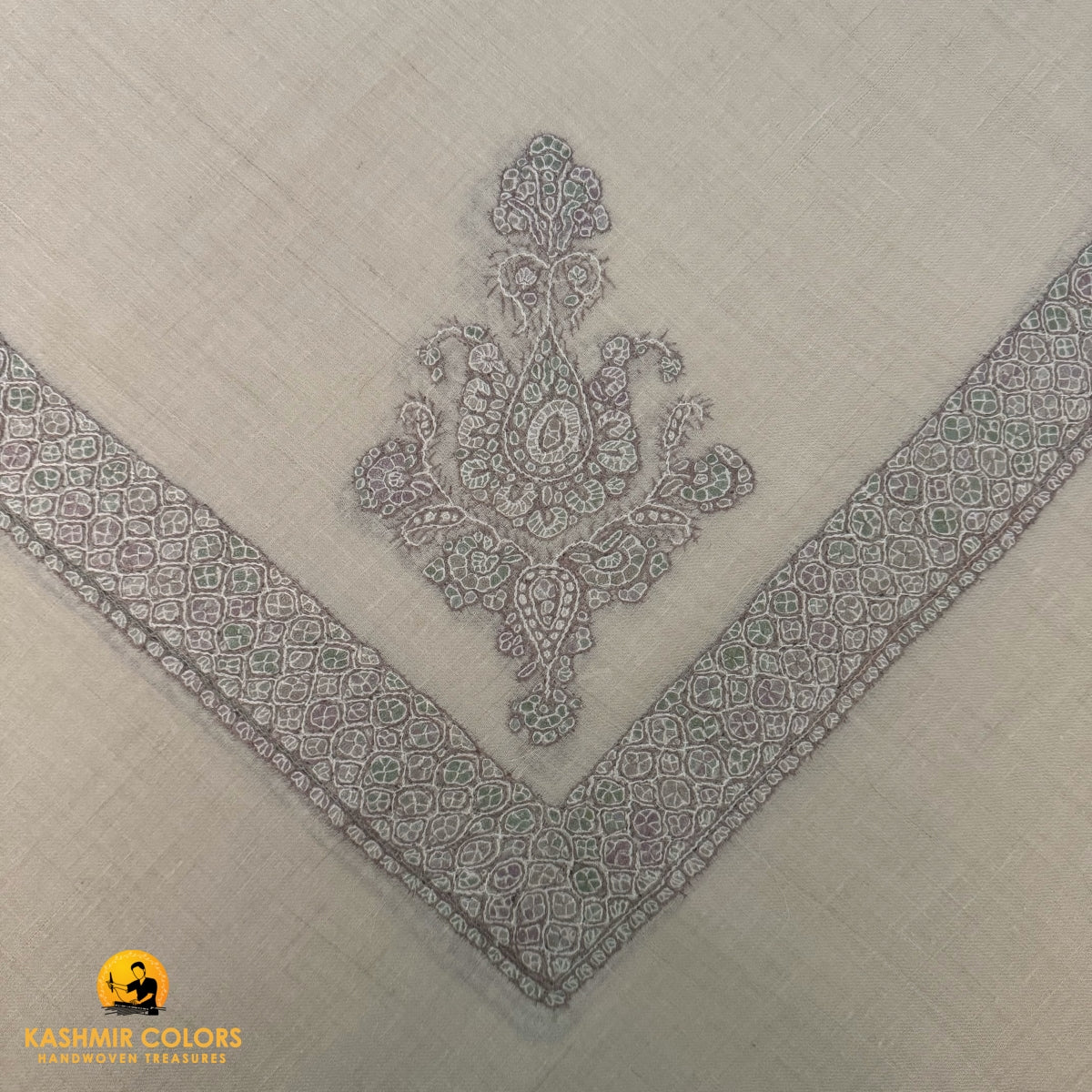Hand Embroidered Ghutra Square Scarf