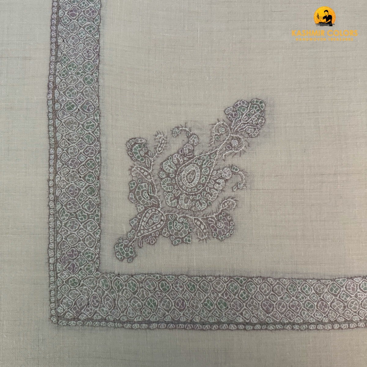 Hand Embroidered Ghutra Square Scarf