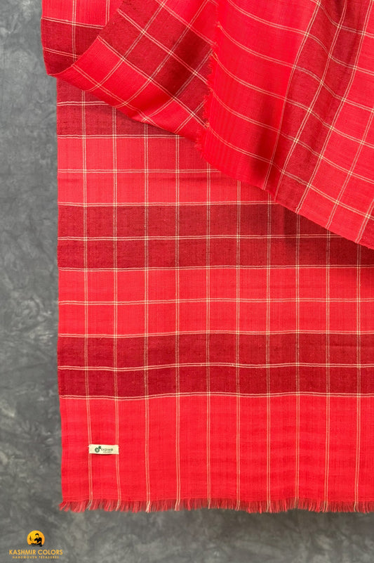 Red&Maroon Pure Cashmere Stole