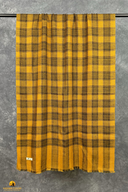 Golden Black Pure Cashmere Stole