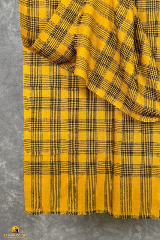Golden Black Pure Cashmere Stole