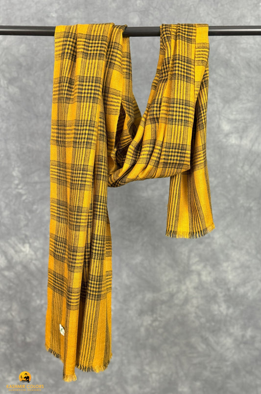 Golden Black Pure Cashmere Stole