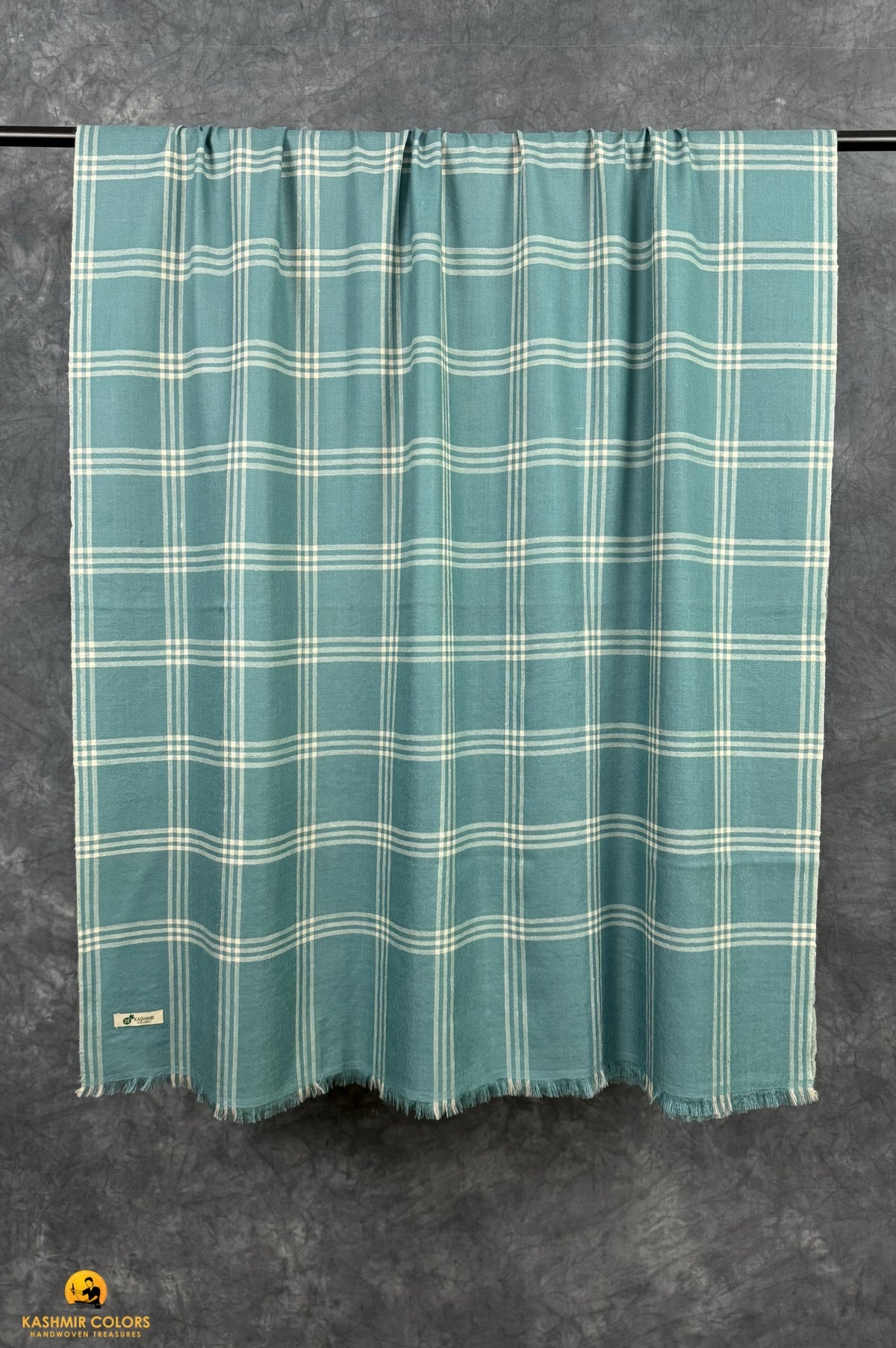 windowpane Pure Cashmere Shawl
