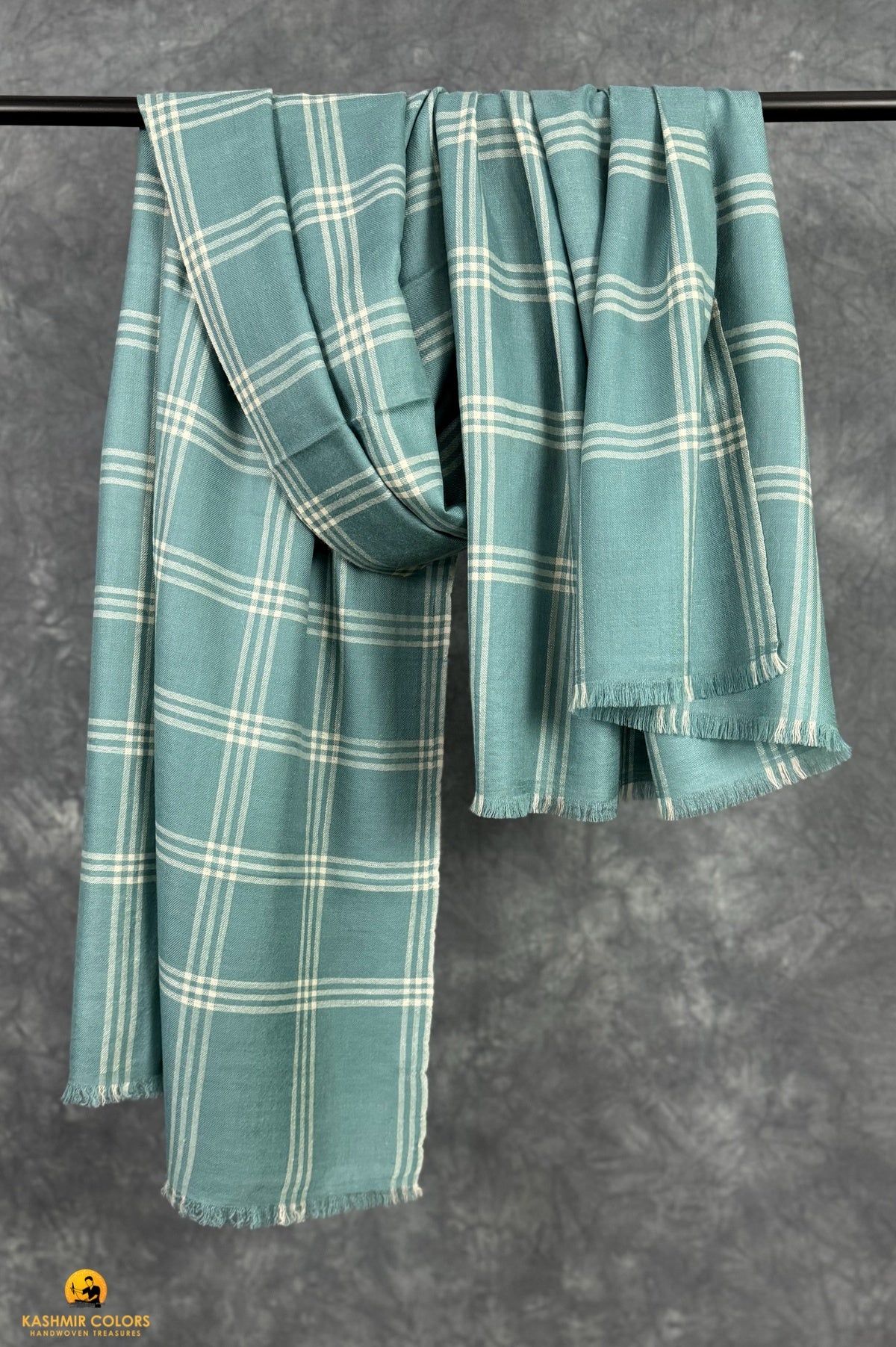 windowpane Pure Cashmere Shawl