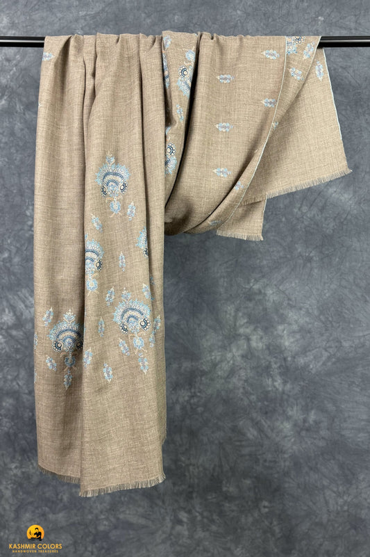 Marine Design Hand Embroidered Shawl