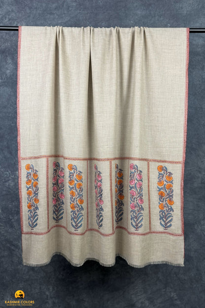 Orchid Booti Hand Embroidered Shawl