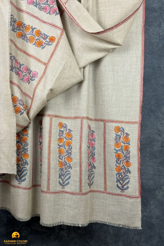 Orchid Booti Hand Embroidered Shawl