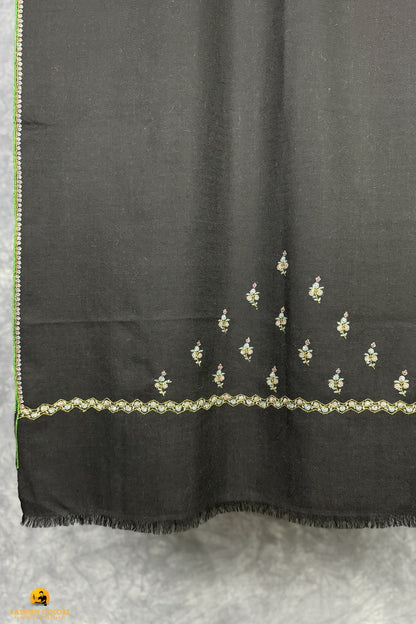 Black Botidar Hand Embroidered Stole