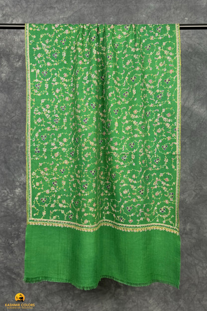 Emerald Jaaldar Hand Embroidered Stole