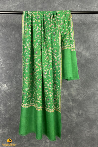 Emerald Jaaldar Hand Embroidered Stole