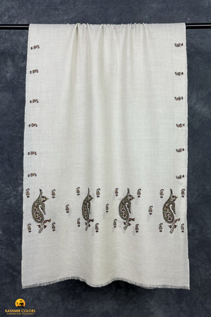 Paisley Border Hand Embroidered Stole
