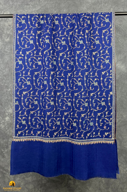 Navy Jaaldar Hand Embroidered Stole