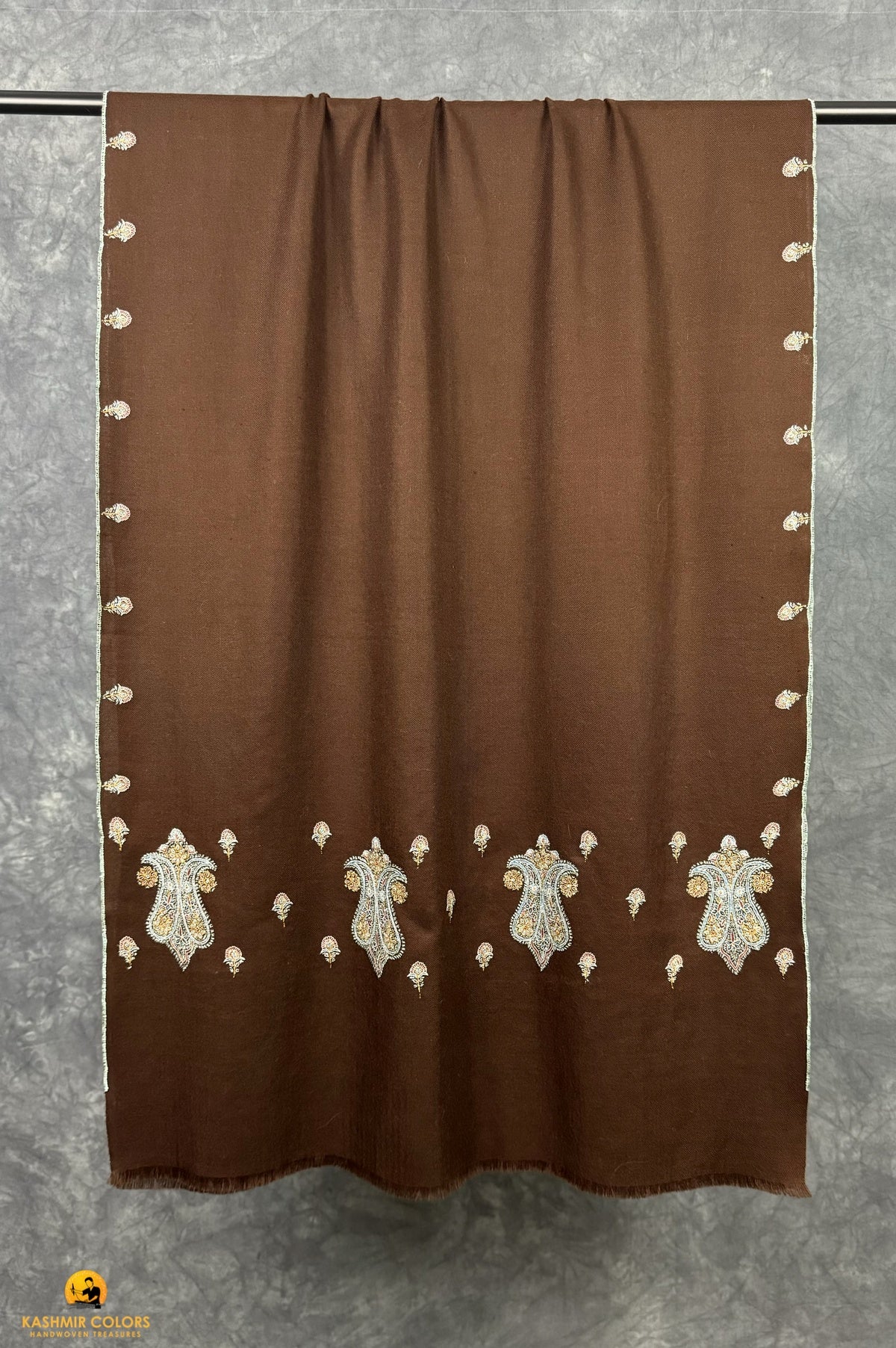 Paisley Border Hand Embroidered Stole