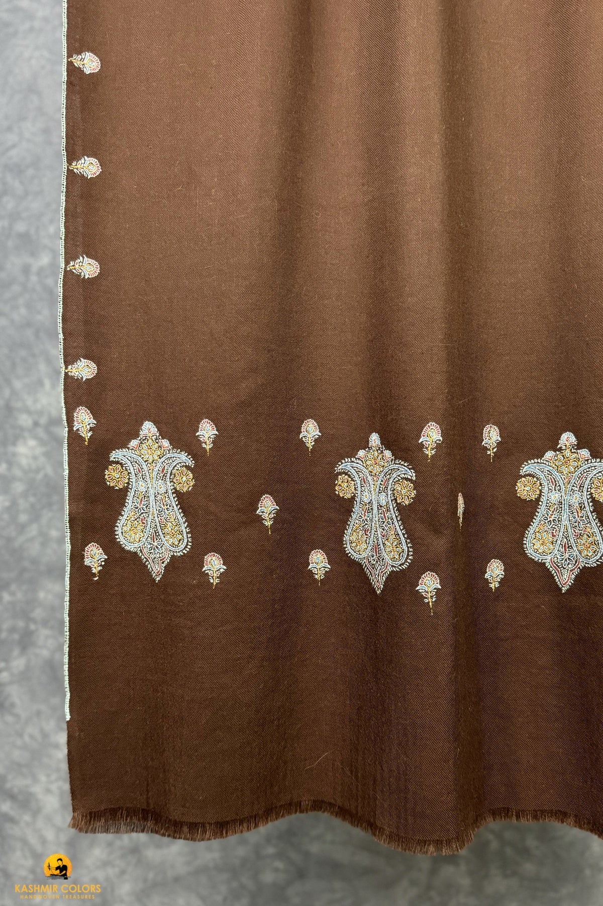 Paisley Border Hand Embroidered Stole