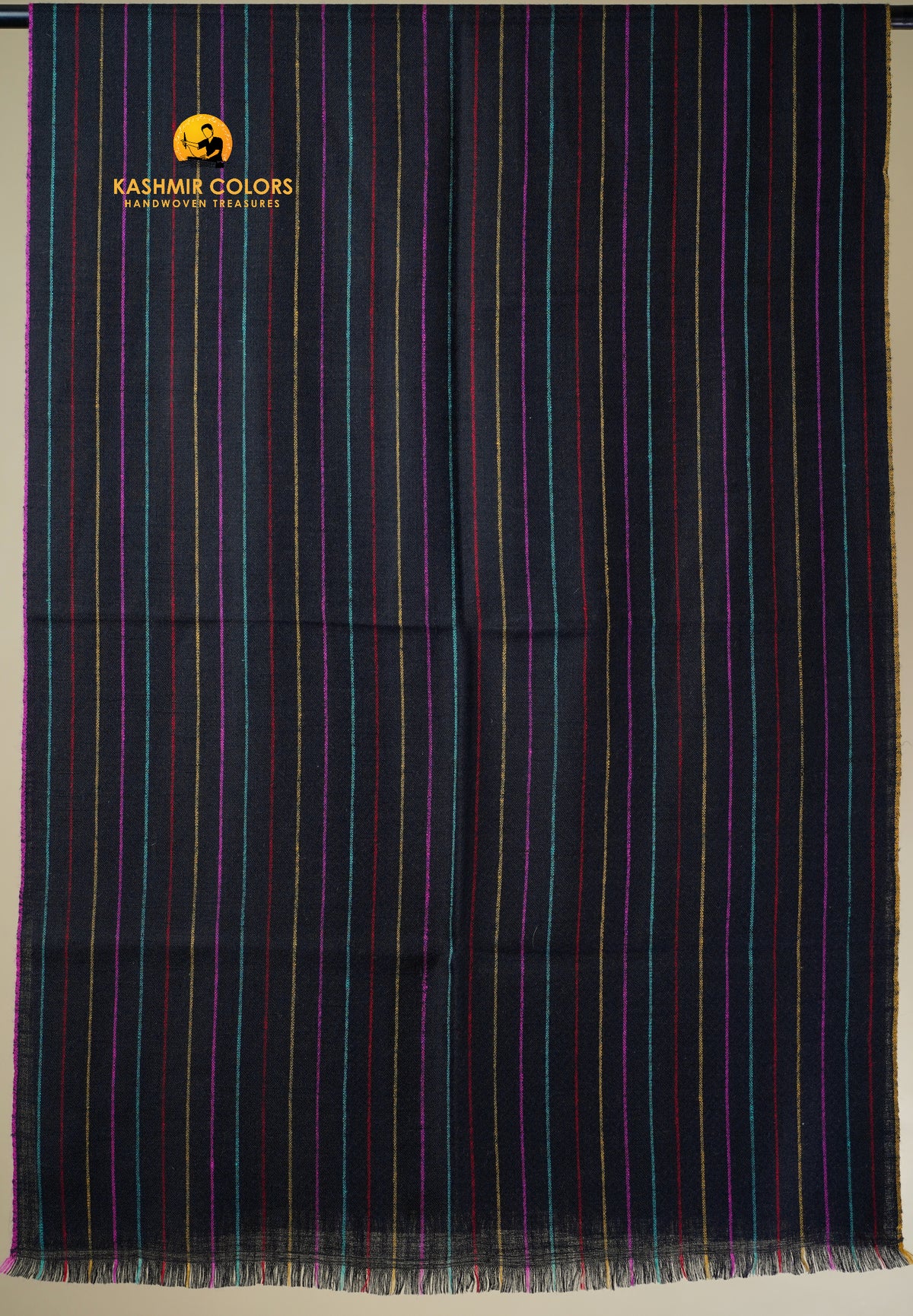 Pin Stripes Stole Pure Cashmere