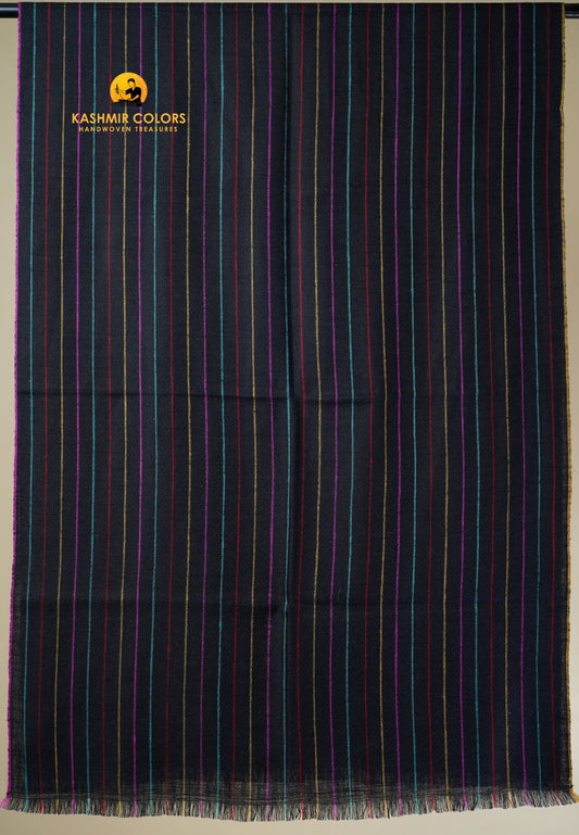 Pin Stripes Stole Pure Cashmere
