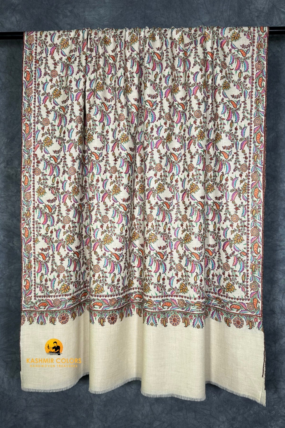 Brides Day Hand Embroidered Shawl