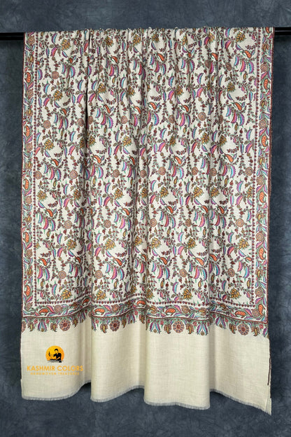 Brides Day Hand Embroidered Shawl