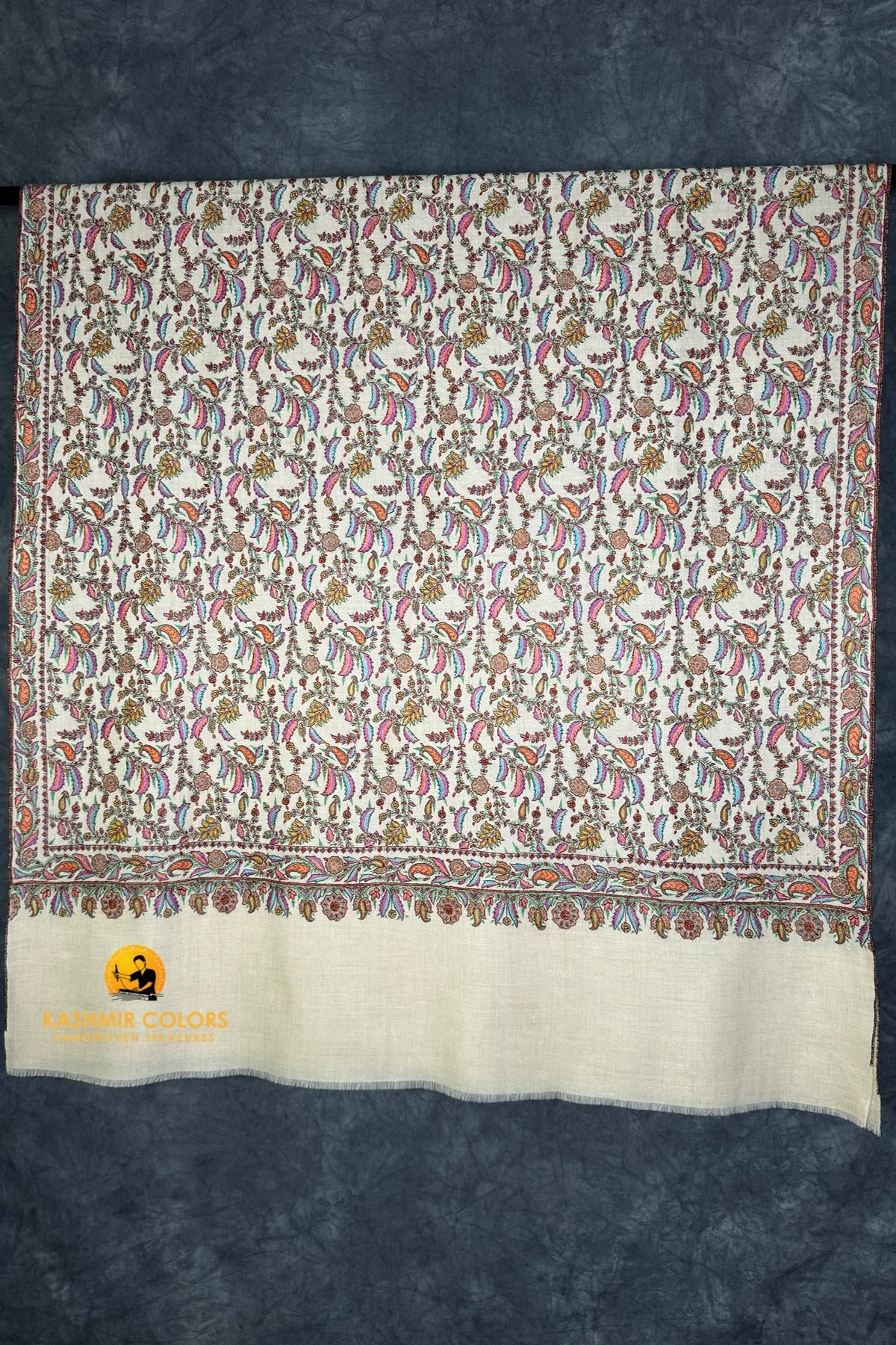 Brides Day Hand Embroidered Shawl