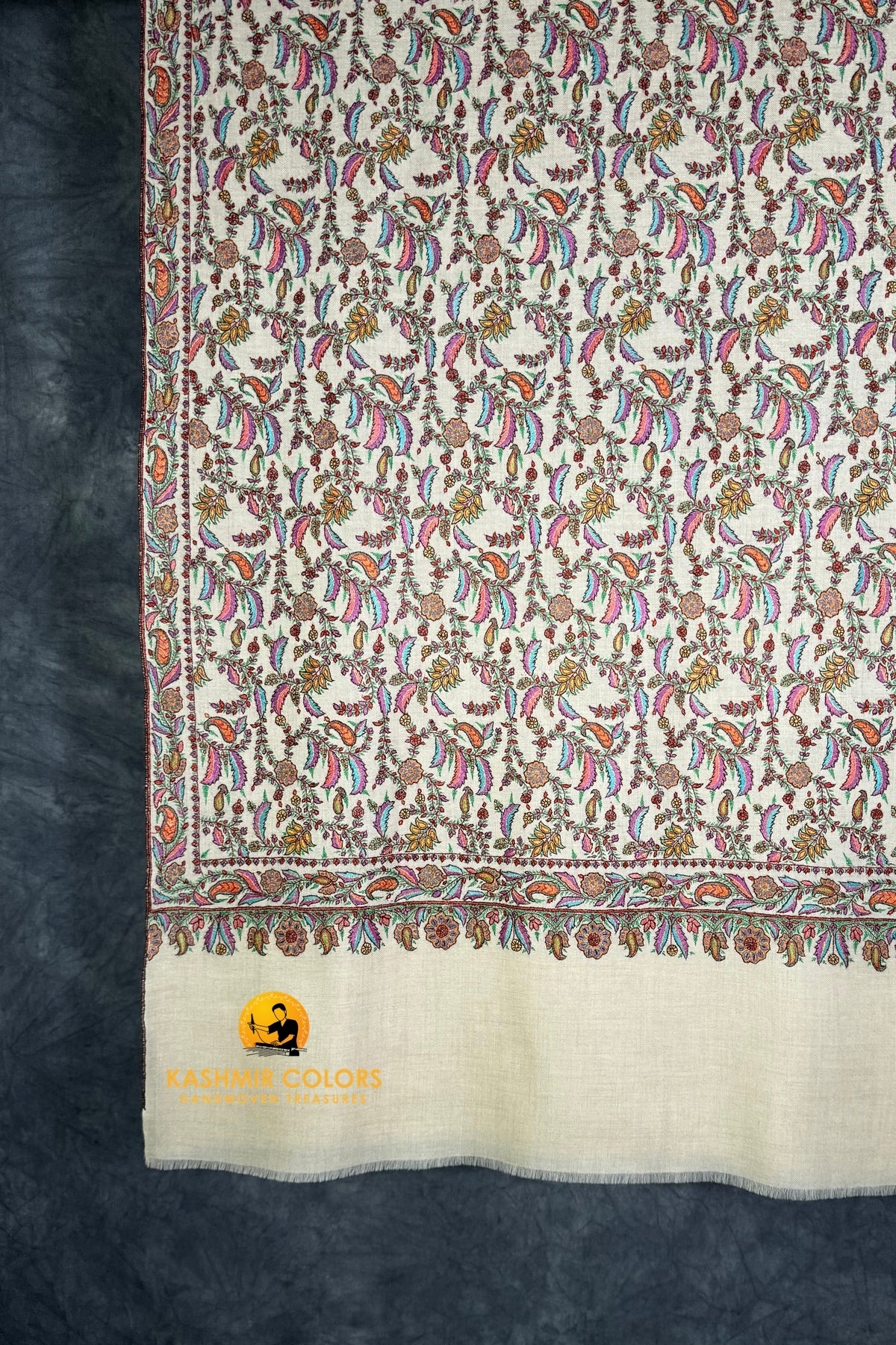 Brides Day Hand Embroidered Shawl
