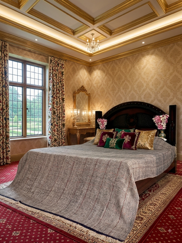 Shepherd Weave Cashmere Bedspread