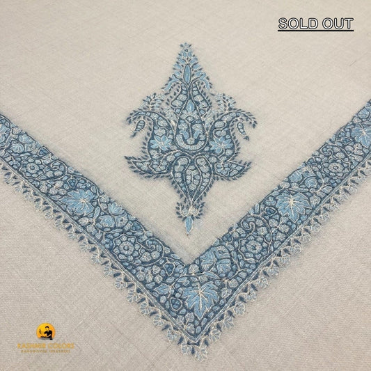 Hand Embroidered Ghutra Snow White