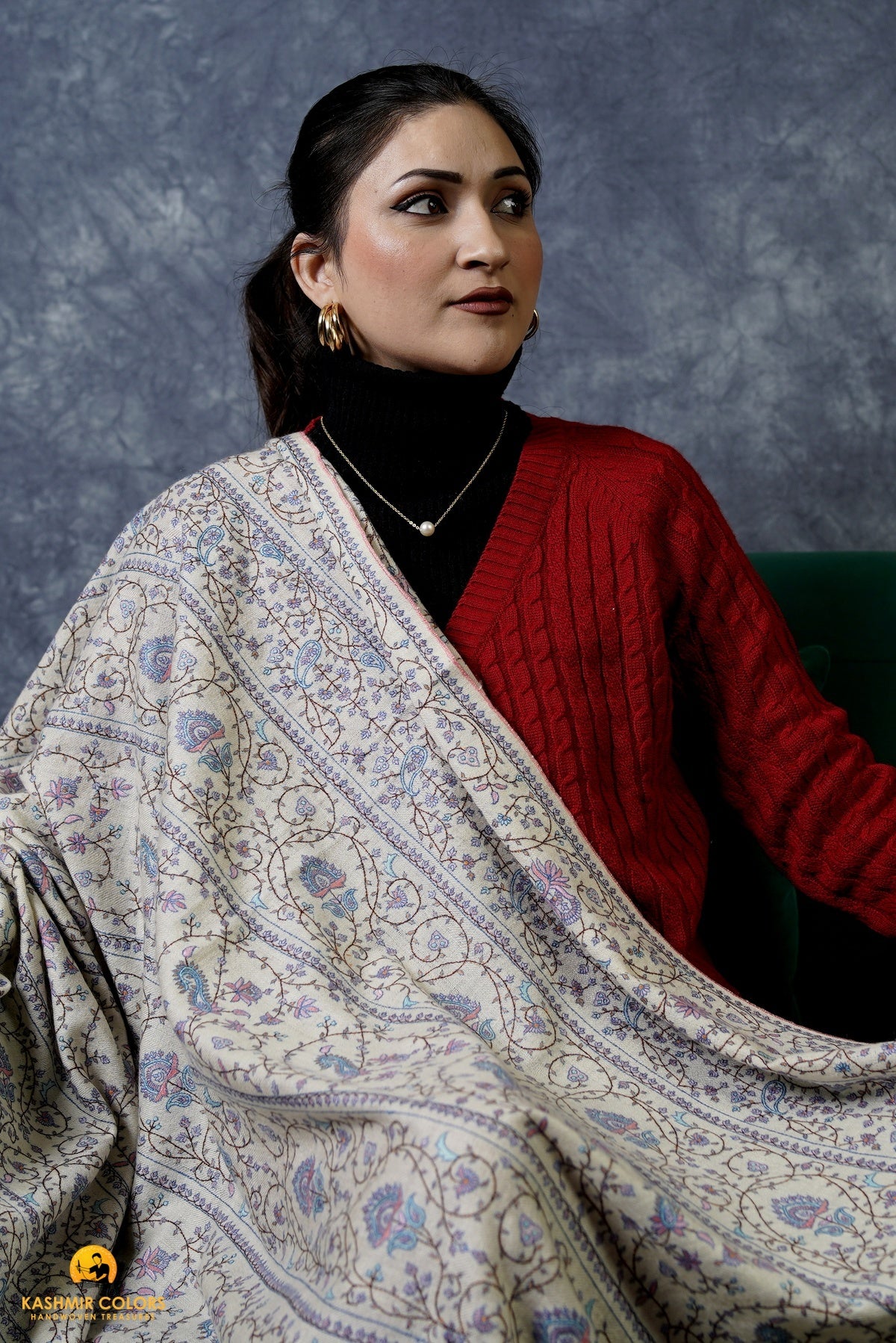 Laura's Hand Embroidered Shawl