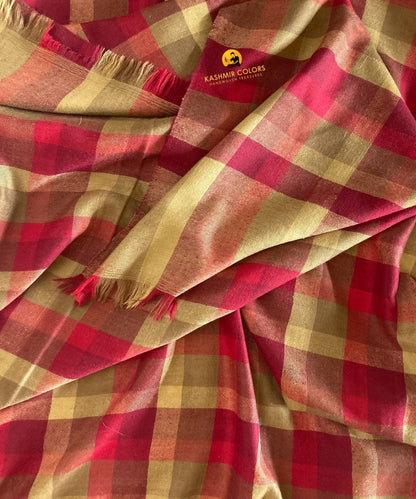Kashmir Colors Pure Cashmere Pashmina | Buffalo Check | Throw