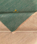 Kashmir Colors Pure Cashmere Pashmina | Emerald Green / Ivory | Reversible Throw