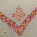 Kashmir Colors Pure Cashmere Pashmina | Natural Brown | Embroidered Ghutra