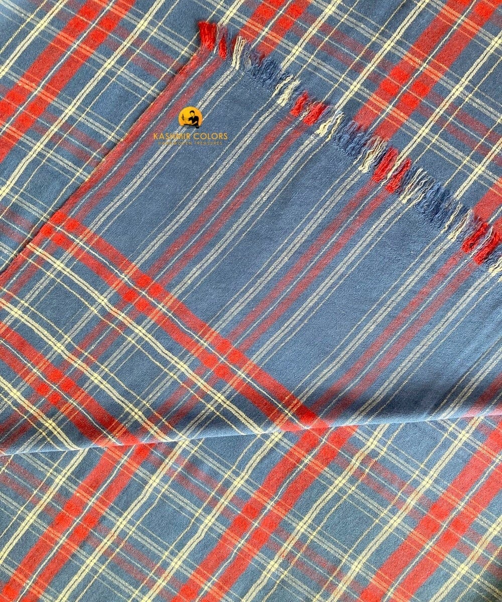 Kashmir Colors Pure Cashmere Pashmina | Plaid Check | Throw