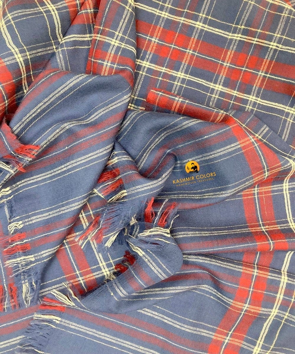 Kashmir Colors Pure Cashmere Pashmina | Plaid Check | Throw