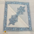 Kashmir Colors Pure Cashmere Pashmina | Snow White | Embroidered Ghutra